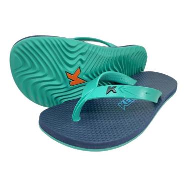 Imagem de Chinelo Kenner New Summer Pvc Borracha Azul Marinho e Verde-Unissex