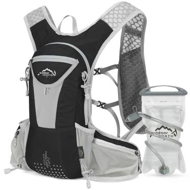 Imagem de IX INOXTO Mochila De Hidratação, Mochila Leve Para Água Com Bexiga De Hidratação De 2L, Mochila Para Homens E Mulheres, Colete De Hidratação Para Corrida, Trilha, Caminhada, Ciclismo, Corrida, Escal