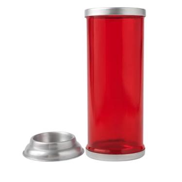 Imagem de Suporte para Vela 7 Dias Orixás – 20cm Vermelho Adesivado