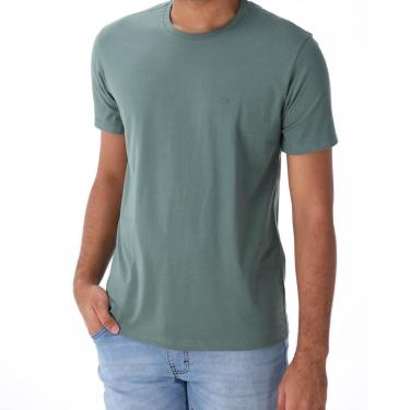 Imagem de Camiseta Manga Curta Básica Slim Ogochi Masculina 006490001 Verde-Masculino