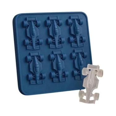 Imagem de Forma De Silicone Para Cubos De Gelo Em Forma De Carro De Corrida Com 
