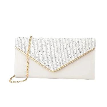 Imagem de Elegante bolsa clutch para noite para mulheres, bolsa de mão brilhante com strass, bolsa de festa de casamento e coquetel