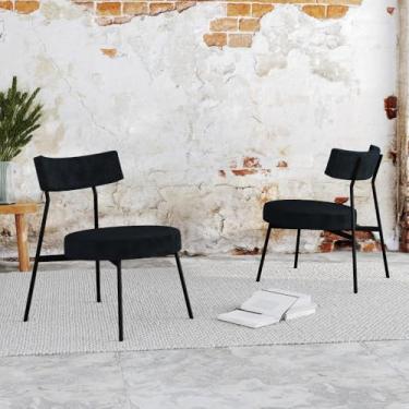 Imagem de Conjunto 2 Poltronas Stout Boucle Cinza Grafite Est.preta