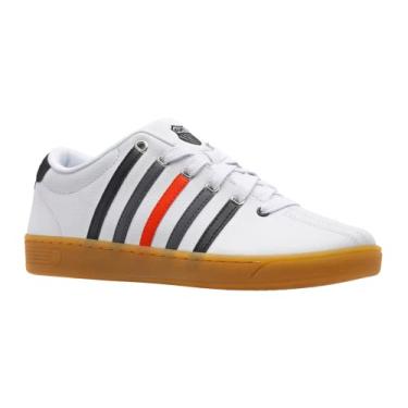 Imagem de K-Swiss Tênis masculino Court Pro II, branco/asfalto/preto/chiclete, 41
