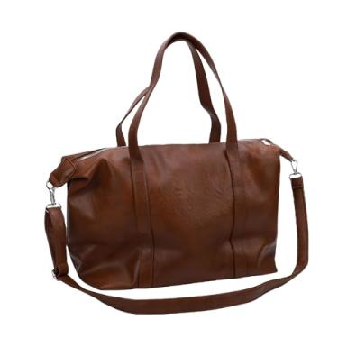 Imagem de SPYMINNPOO Bolsa de Ombro, Bolsa Elegante de Couro Pu Com Alça Ajustável para Mulheres, Viagens, Compras, Festa, Trabalho (Marrom)