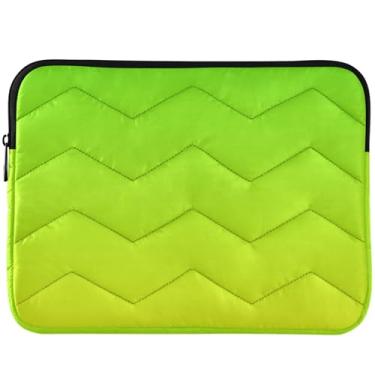 Imagem de Capa protetora para notebook verde e amarela gradiente para MacBook Pro 13 polegadas, capa protetora universal para computador de 33 a 35 cm