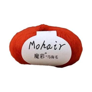 Imagem de Fio De Mohair Macio 25g 160m Para Tricô Manual E Crochê, Lã Para DIY D