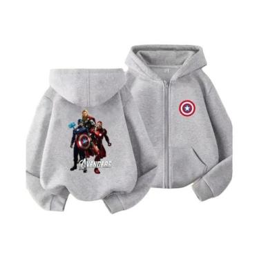 Imagem de Moletom Com Capuz Do Capitão América Da Marvel Para Meninos E Meninas,