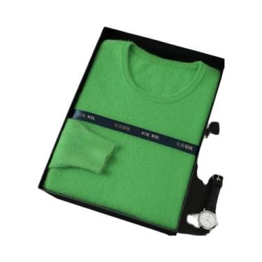 Imagem de Suéter Masculino De Tamanho Grande 100% Puro Cashmere De Mink, Pulôver