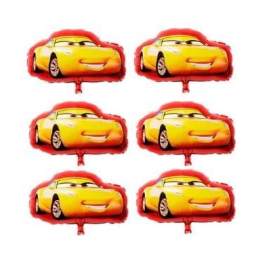 Imagem de Balões De Alumínio Disney Lightning McQueen Para Crianças, 6 Peças, De