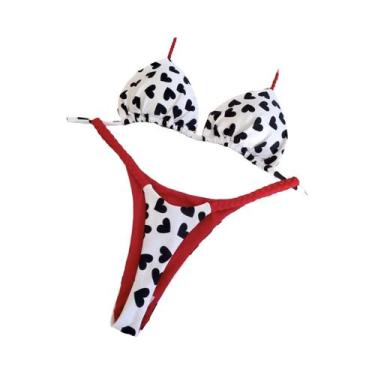 Imagem de Conjunto de Biquíni Sexy com Estampa de Zebra e Cintura Alta - Roupa d