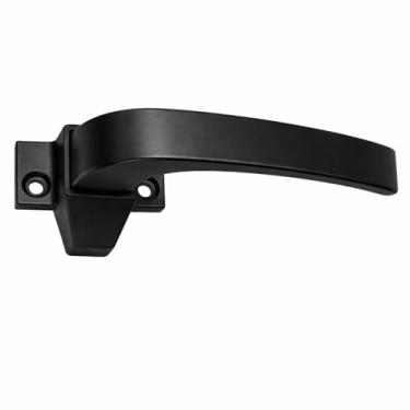 Imagem de Fecho Alavanca Puxador Maxim-Ar Frontal 1018/3, Sobrepor, Alumínio, Compatível com Linhas 20/25/30, com Parafusos (Preto)