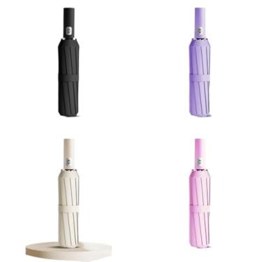 Imagem de Guarda Chuva Abre e Fecha Automático Reforço Nas Varetas Contra Vento Proteção Solar Blackout Guarda Chu(Aleatório Automatico)