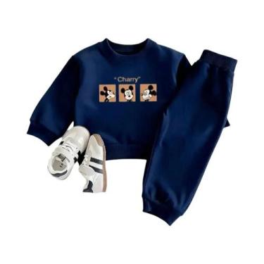 Imagem de Conjuntos De Moletom Para Crianças Verde Com Capuz De Desenho Animado 