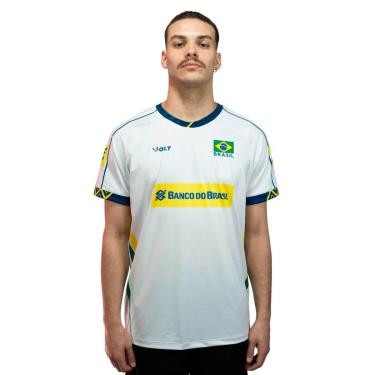 Imagem de Camisa de Vôlei Brasil 2025 Branca Masculina-Masculino