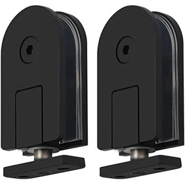 Imagem de Braçadeira de porta de vidro resistente para porta de chuveiro, sem moldura, dobradiça pivô de 360 graus, porta de banheiro de aço inoxidável 304, kit de substituição de vitrine de armário de vinho