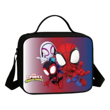 Imagem de Lancheira Termica Escolar Infantil Avulsa Estampa Trio Amigos Herois A