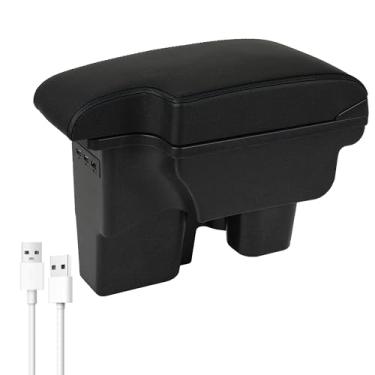 Imagem de YJYWZH Caixa De Armazenamento Para Apoio Braço Carro Toyota Hilux, Organizador Central, Consoles Centrais Internos Com 3 Portas Usb, Braço, Acessórios Camada Dupla