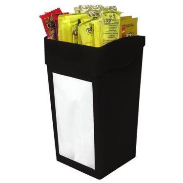 Imagem de Porta Guardanapo Sache Bar Lanchonete Kit 6 Pc Várias Cores - Preto - 