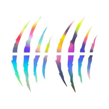 Imagem de Adesivos De Vinil Ghost Claw Para Farol De Moto, 2 Peças, PVC, Para Ta