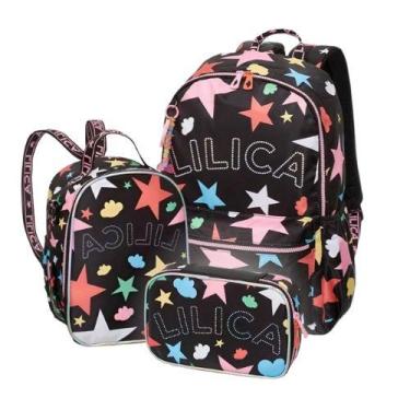 Imagem de Kit Mochila De Costas Escolar Lilica Ripilica Lovit Prisma Pacific, Ki