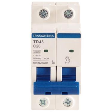 Imagem de Disjuntor Bipolar 20A Curva C Tramontina