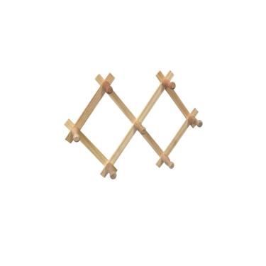 Imagem de Cabideiro Sanfonado em Madeira Multiuso 7 Ganchos ( 28162 )