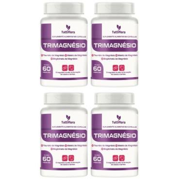 Imagem de Kit 4x Tri Magnésio (Malato, Taurato, Bisglicinato) 60 Cáps Tuttiflora