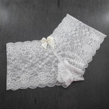 Imagem de Caleçon Renda e Laço Cor:PérolaTamanho:M - Ternura Íntima, Pérola, M