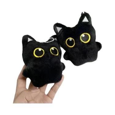 Imagem de Brinquedo de Pelúcia Gato Preto, Boneco de Sombra Fofo, Almofada Macia