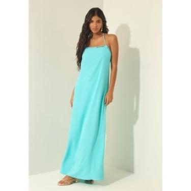 Imagem de Vestido Longo Frente Única Com Decote Reto-Feminino