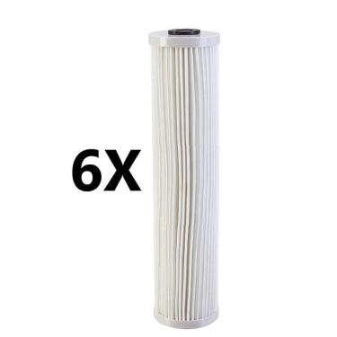 Imagem de Kit 6 Refil Plissado Big 20 X 4,5 Poliester Lavavel Anúncio Com Variação Micragem (grau De Filtração) 5