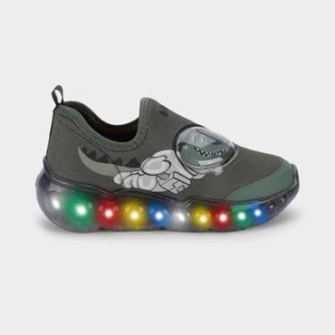 Imagem de Tênis Infantil de Luz Bibi Roller Celebration 3.0 Verde de Dino-Masculino