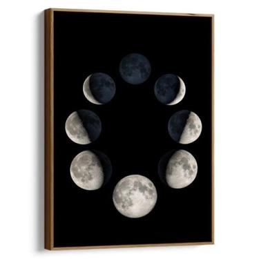 Imagem de Quadro Fases da Lua Circular - Mioquadros, 120x80 cm, Tabaco