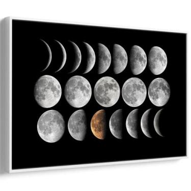 Imagem de Quadro decorativo Fases da Lua - Mioquadros, 180x120 cm, Branco