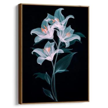Imagem de Quadro decorativo Lírios em Raio X - Mioquadros, 120x80 cm, Tabaco