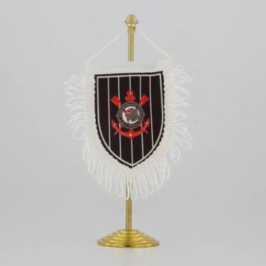Imagem de Estandarte de Mesa Corinthians Oficial, Único, Preto