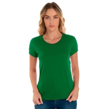 Imagem de Camiseta Feminina de Algodão Premium Baby Look Básica Lisa-Feminino
