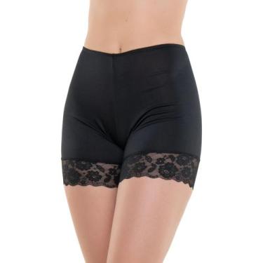 Imagem de Shorts Bermuda Segunda Pele Modeladora Anágua Renda Cintura Alta Femin
