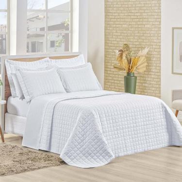 Imagem de Kit Cobre Leito Montreal Casal Queen 3 Peças Percal 150 Fios 100% Algodão - Branco
