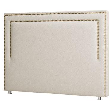 Imagem de Cabeceira Cama Box Casal 140 Cm London Bouclé Off White - Nexta Casa