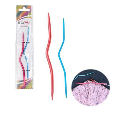 Imagem de Agulhas Tortas Marcadoras de Pontos KnitPro 2,5mm e 4,0mm
