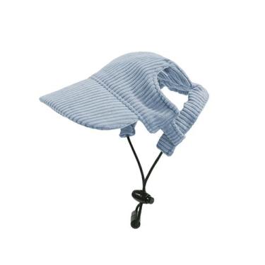 Imagem de Boné de beisebol para cães Symphonyw Blue Chapéu de sol ajustável médi