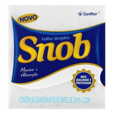 Imagem de Guardanapo de Papel Folha Simples Snob 24cm x 22cm Pacote 50 - Congrat
