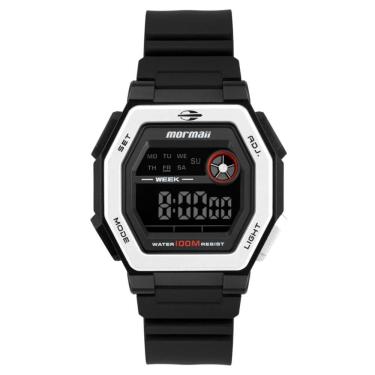Imagem de Relógio Mormaii Masculino Ref: Mo1110/8r Esportivo Retangular Digital