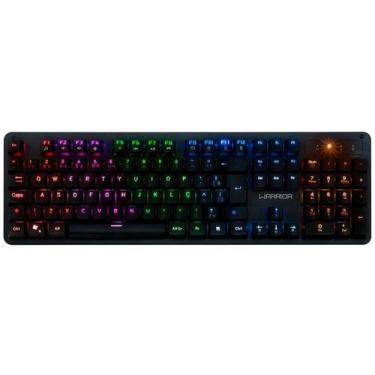 Imagem de Teclado Gamer Mecânico Led Rainbow Multilaser Warrior Dunky Preto Tc24