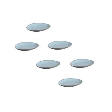 Imagem de Conjunto de Pratos de Sobremesa Ovais Porto Brasil Orgânico Breeze 22,5cm - 6 peças