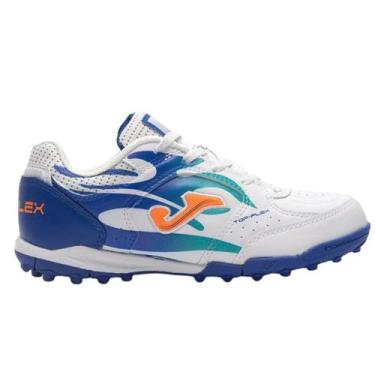 Imagem de Chuteira Joma Top Flex JR Turf Society Original 1magnus -, Branco, Azu