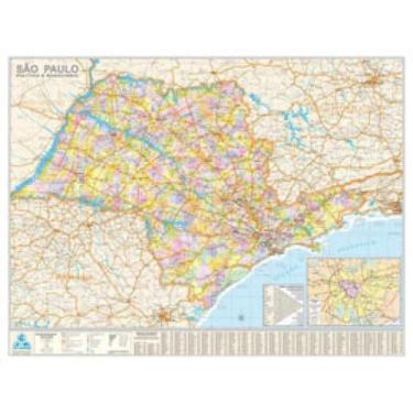 Imagem de Mapa estado sao paulo pol. rod. dobr. - GEOMAPAS EDITORA DE MAPAS E GU