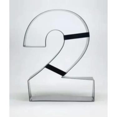 Imagem de Aro Cortador Para Number Cake Inox 30cm - Número 2